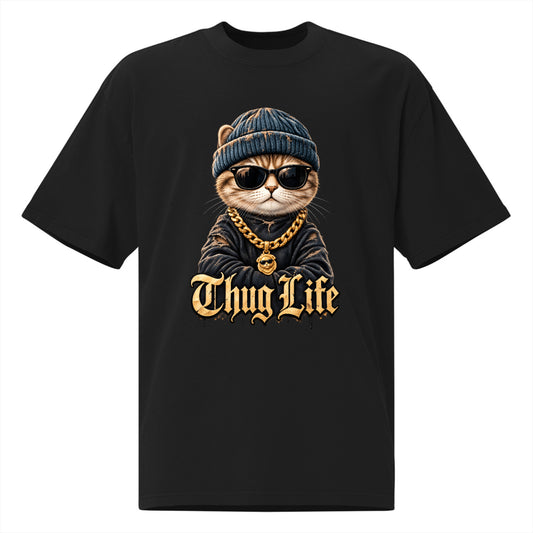 Oversized Gangster Cat Tee